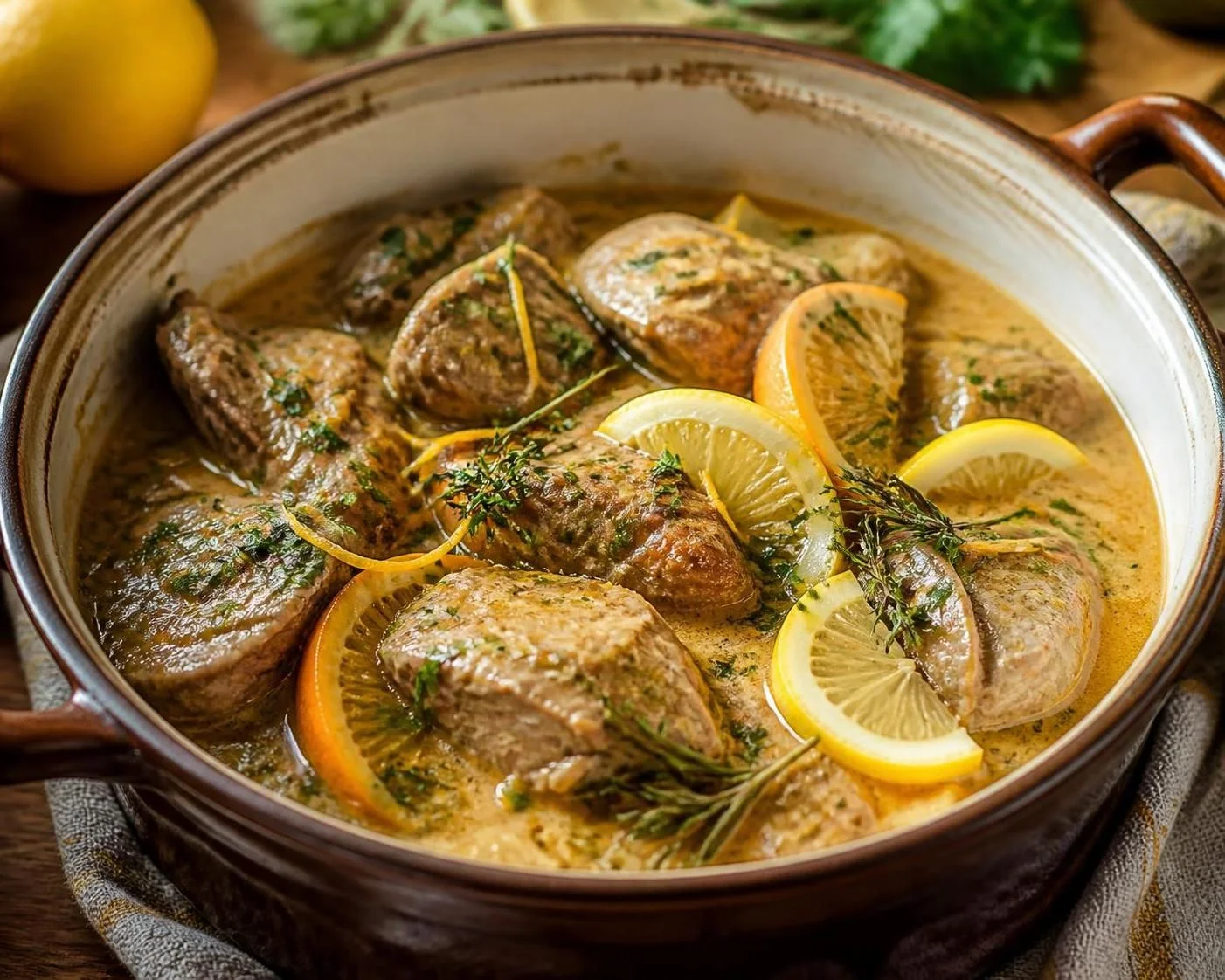 Ragoût de veau aux herbes et aux agrumes : la recette
